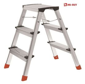 Outdoor Secure Aluminum Step Stool 3 Steps With Non Marring Feet