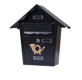 Waterproof Letterbox Garden Durable Residential Wall Mounted Steel Mailbox
