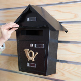 Waterproof Letterbox Garden Durable Residential Wall Mounted Steel Mailbox