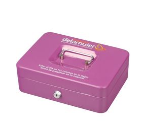 Coin Money Storage Safe Metal Cash Box Holder Suitcase With Lock Key Plate Handle