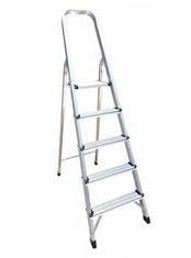 Lightweight Aluminum Step Ladder 5 Steps 150kg / 330lb Load Capacity