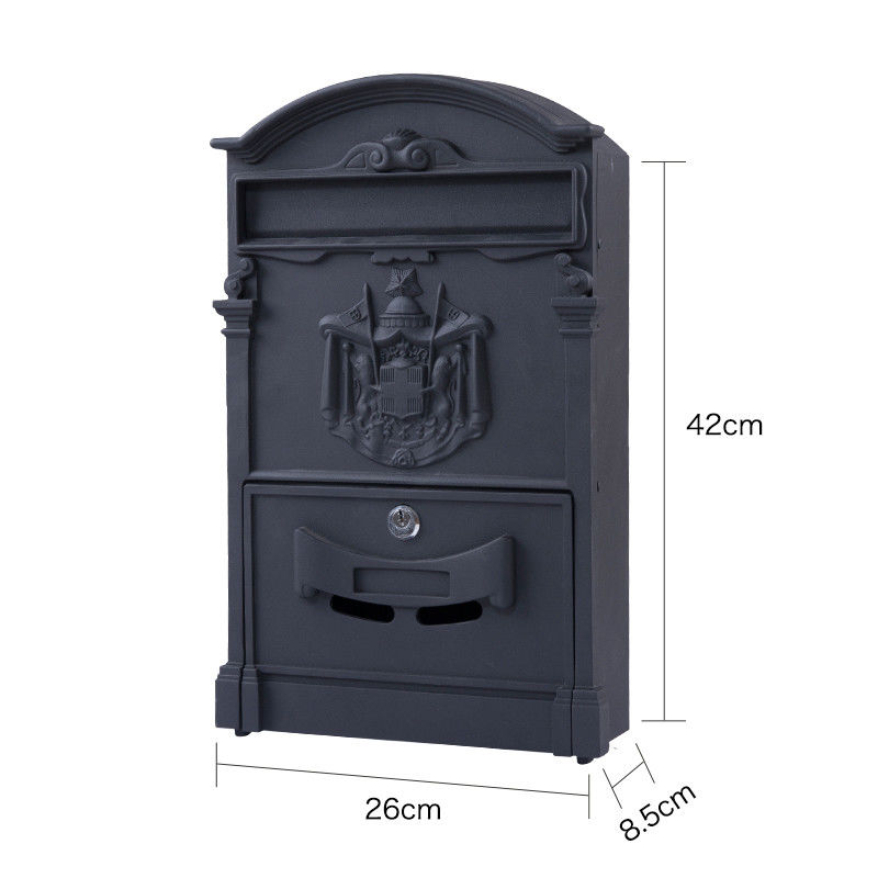 Outdoor Retro Vintage European Aluminum Diecast Wall Mounted Mail Box Post Box Secure Letterbox
